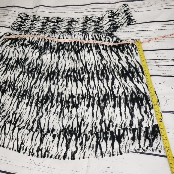 MBLM Tess Holiday Black & White Print Blouse 3X - Picture 6 of 6